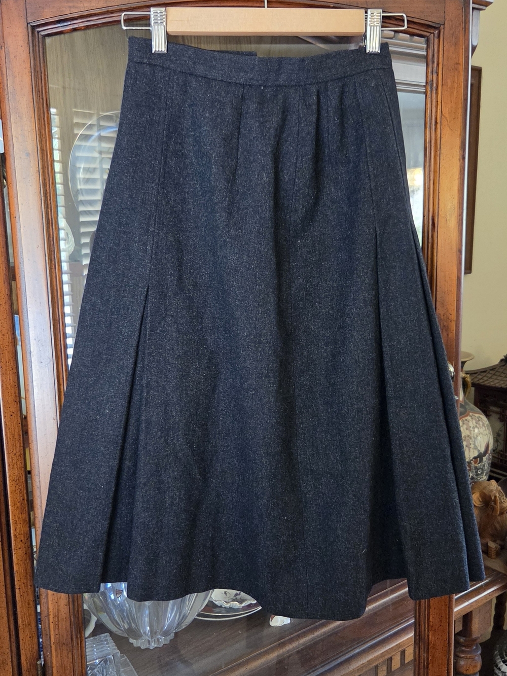 Vintage Jaeger Dark Gray A-Line Women's Skirt